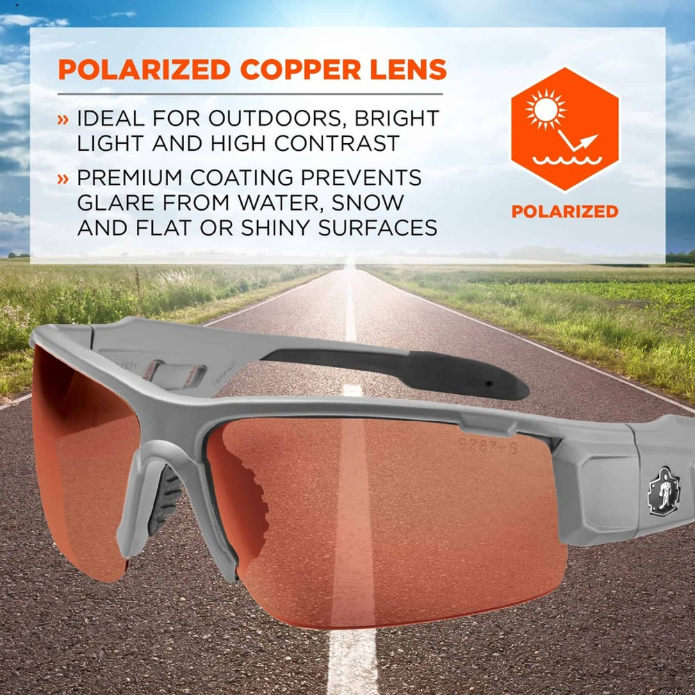 Tenacious Holdings, Inc Skullerz 52121 Skullerz Dagr PZ Copper Safety Glasses