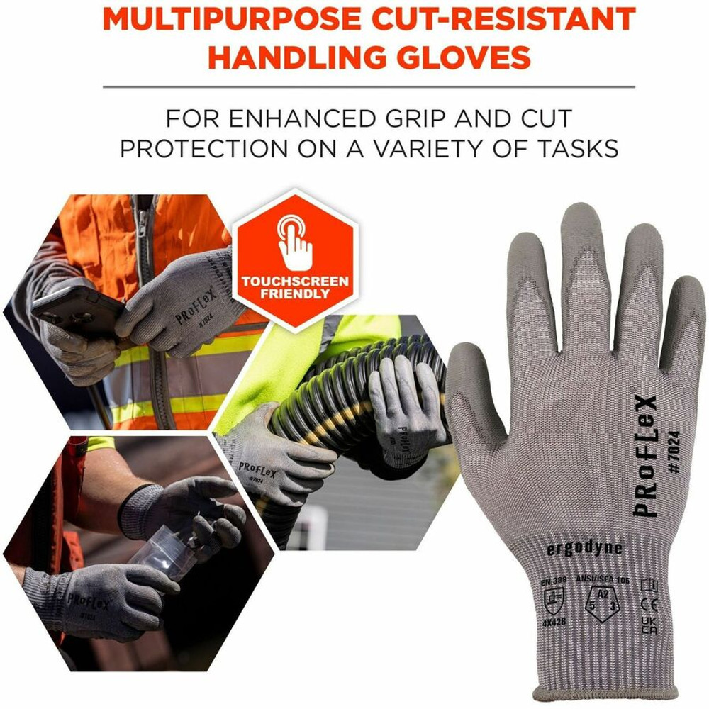 Tenacious Holdings, Inc Ergodyne 10394 Ergodyne 7024 PU-Coated Cut-Resistant Gloves