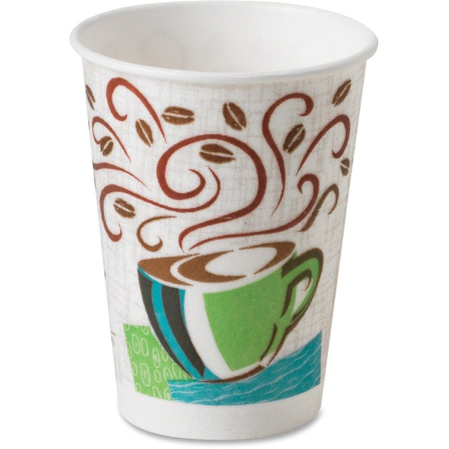 Georgia Pacific Corp. Dixie 5356CDCT Dixie PerfecTouch 16 oz Insulated Paper Hot Coffee Cups by GP Pro