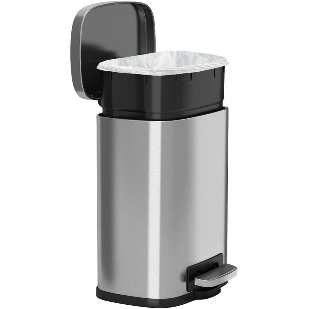 HLS Commercial HLSS01R HLS Commercial Stainless Steel Soft Step Trash Can