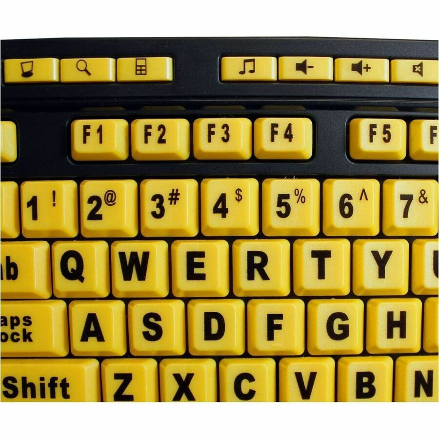 Adesso, Inc Adesso AKB-132UY Adesso Luminous 4X Large Print Multimedia Desktop Keyboard