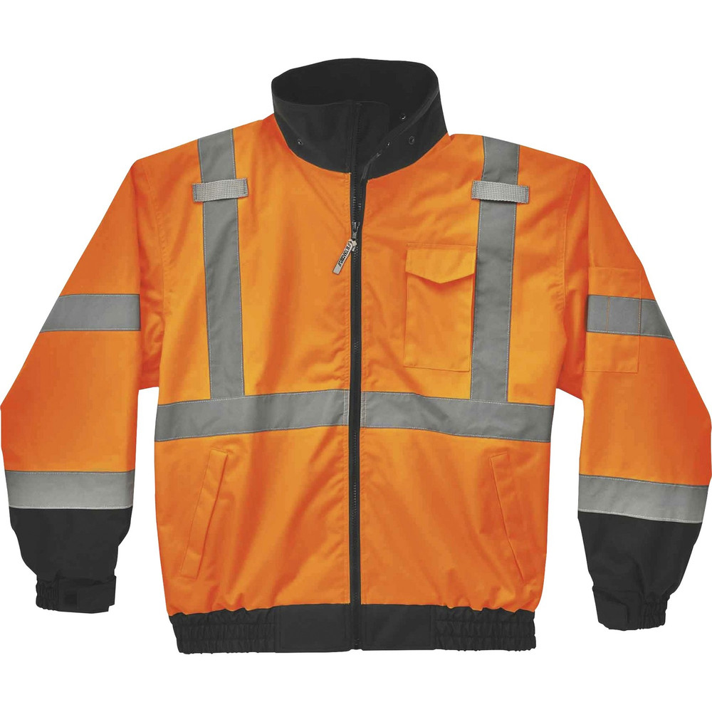 Tenacious Holdings, Inc GloWear 24464 GloWear 8379 Type R Class 3 Hi-Vis Fleece Lined Bomber Jacket