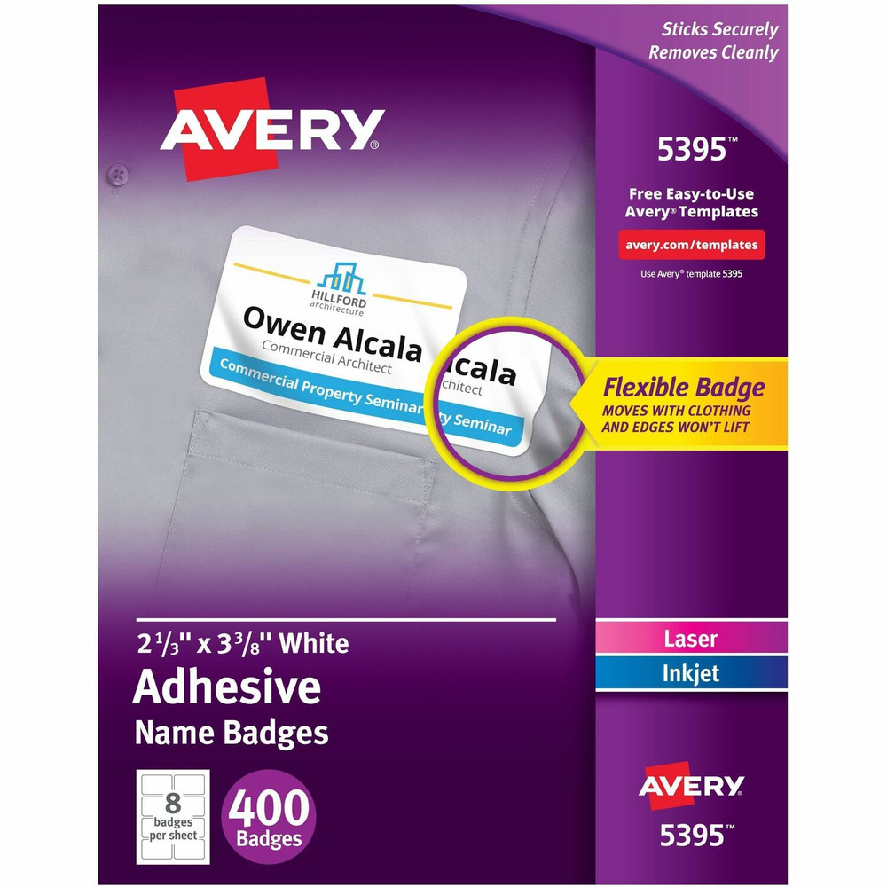 Avery Avery&reg; 5395 Avery&reg; Adhesive Name Badges