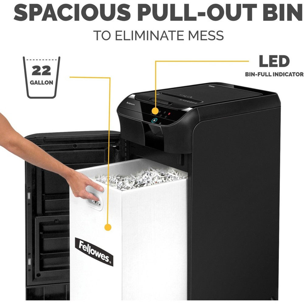 Fellowes, Inc. Fellowes 4657301 Fellowes® AutoMax 600M 2-in-1 Auto Feed Commercial Paper Shredder with Micro-Cut Fellowes, Inc. Fellowes 4657301 Fellowes® AutoMax 600M 2-in-1 Auto Feed Commercial Paper Shredder with Micro-Cut