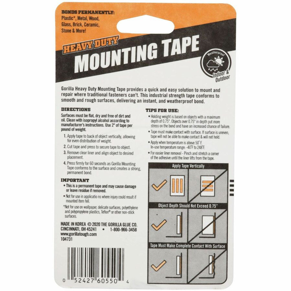 Gorilla Glue, Inc Gorilla 6055002 Gorilla Heavy Duty Mounting Tape