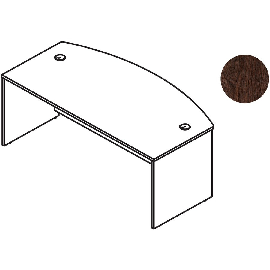 Bush Industries, Inc Bush Business Furniture WC12946 Bush Business Furniture Series C 72W Bow Front Desk Shell in Mocha Cherry