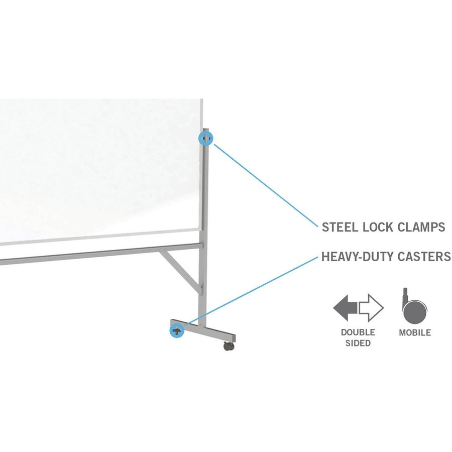 Ghent Manufacturing, Inc Ghent ARMK43 Ghent Reversible Cork Bulletin Board/Non-Magnetic Whiteboard with Aluminum Frame