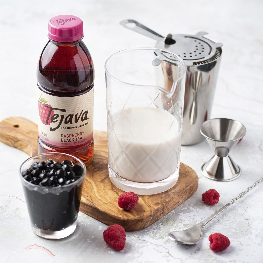 Crystal Geyser Water Company Tejava 40160PL Tejava Raspberry Black Tea Bottle