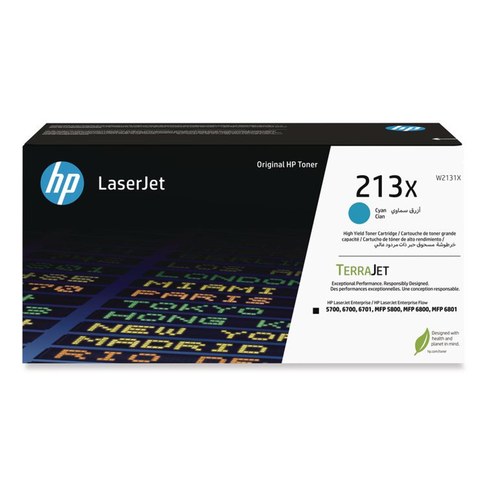 HP INC W2131X HP 213X (W2131X) High-Yield Cyan Original LaserJet Toner Cartridge