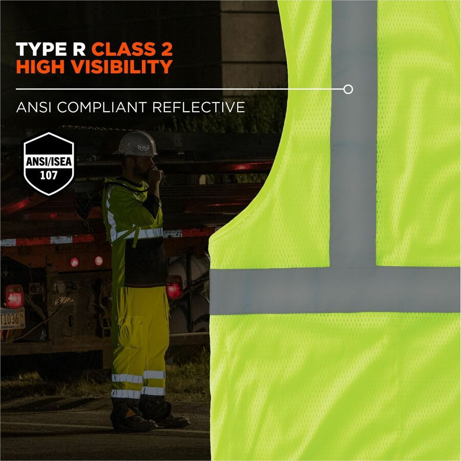 Tenacious Holdings, Inc Ergodyne 24529 Ergodyne GloWear 8210HL Mesh Hi-Vis Safety Vest