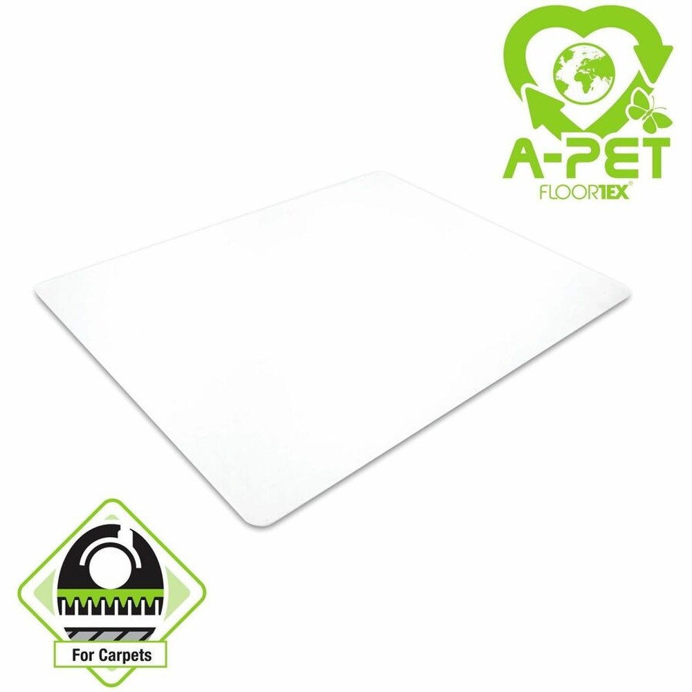 Floortex NCCMFLAG0001 Advantagemat&reg; Plus APET Rectangular for Low/Standard Pile Carpets - 29" x 47"