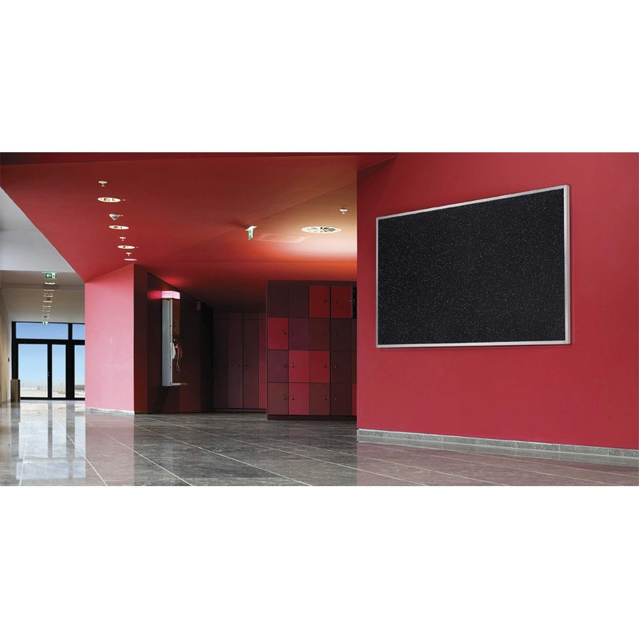 Ghent Manufacturing, Inc Ghent ATR23-BK Ghent Recycled Bulletin Board with Aluminum Frame