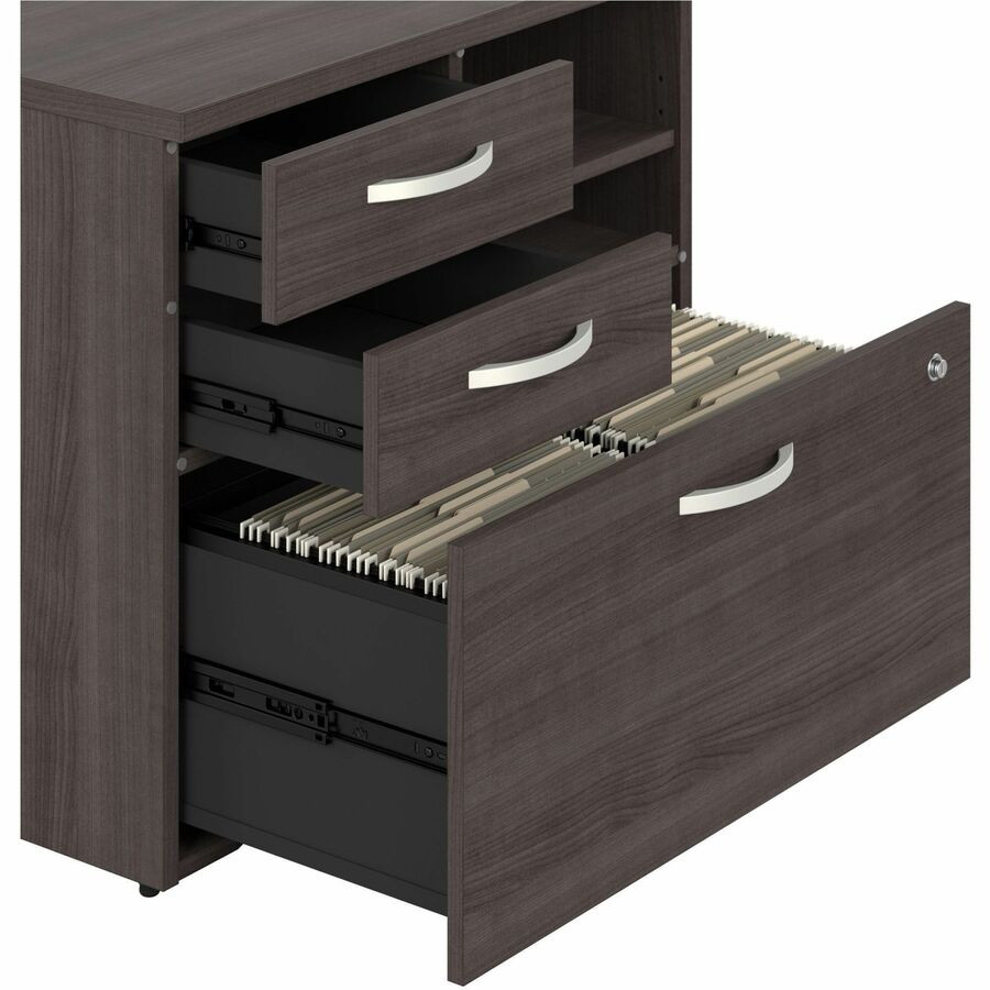 Bush Industries, Inc Bush Business Furniture HYF130SGSU-Z Bush Business Furniture Hybrid Office Storage Cabinet with Drawers and Shelves