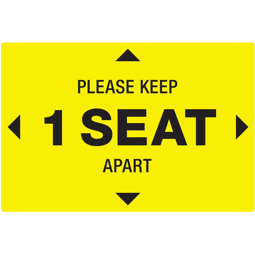Avery Avery&reg; 83073 Avery&reg; Surface Safe PLEASE KEEP 1 SEAT APART Decals