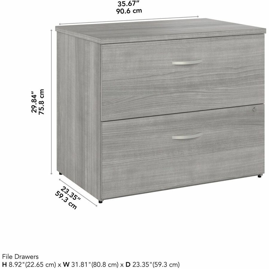 Bush Industries, Inc Bush Business Furniture SCF136PGSU Bush Business Furniture Studio C 2 Drawer Lateral File Cabinet