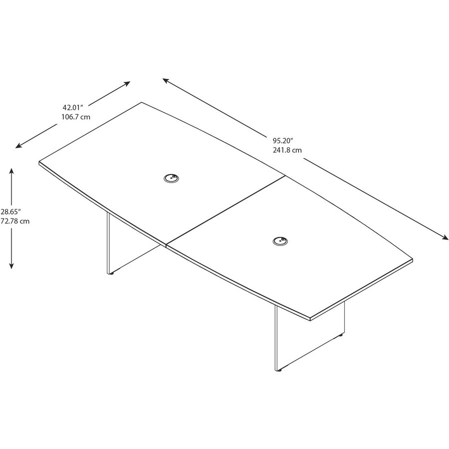 Bush Industries, Inc Bush Business Furniture 99TB9642MRK Bush Business Furniture Boat Top Conference Table