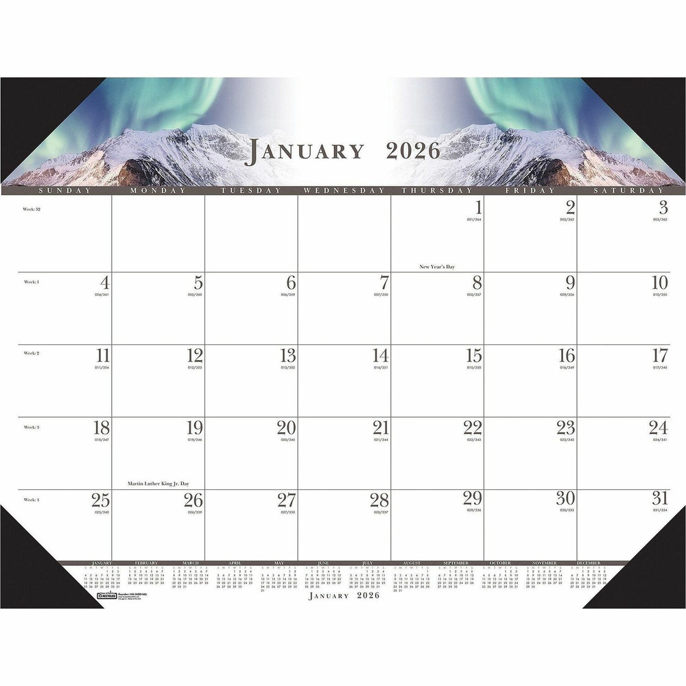 House of Doolittle 140HD House of Doolittle Recycled Illustrated Desk Pad Calendar