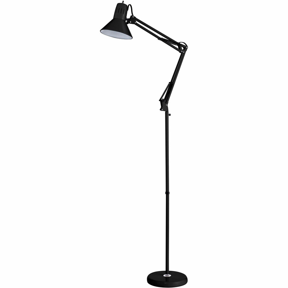 Amax Inc Bostitch VLF100F Bostitch Swing Arm Floor Lamp, Black