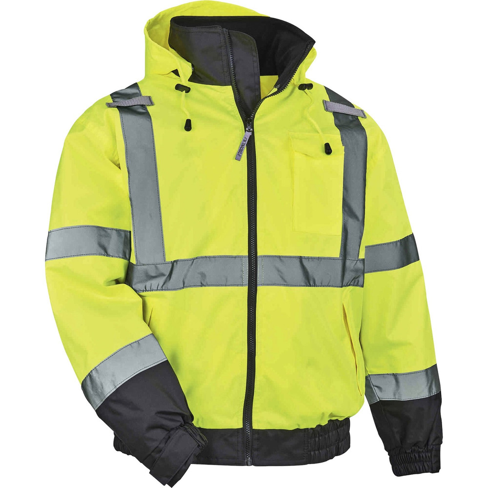 Tenacious Holdings, Inc GloWear 24477 GloWear 8379 Type R Class 3 Hi-Vis Fleece Lined Bomber Jacket