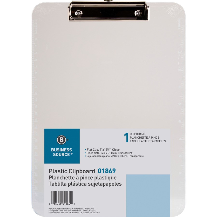 Business Source 01869BD Business Source Flat Clip Clipboard