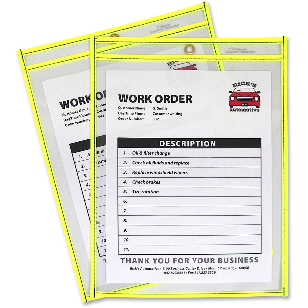 C-Line Products, Inc C-Line 43916 C-Line Neon Shop Ticket Holders, Stitched