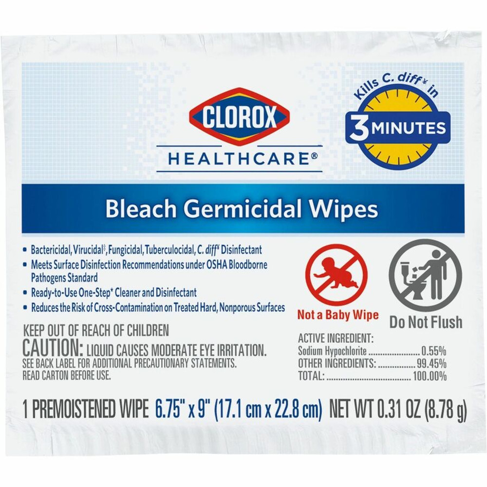 The Clorox Company Clorox Healthcare 31424BD Clorox Healthcare Bleach Germicidal Wipes The Clorox Company Clorox Healthcare 31424BD Clorox Healthcare Bleach Germicidal Wipes