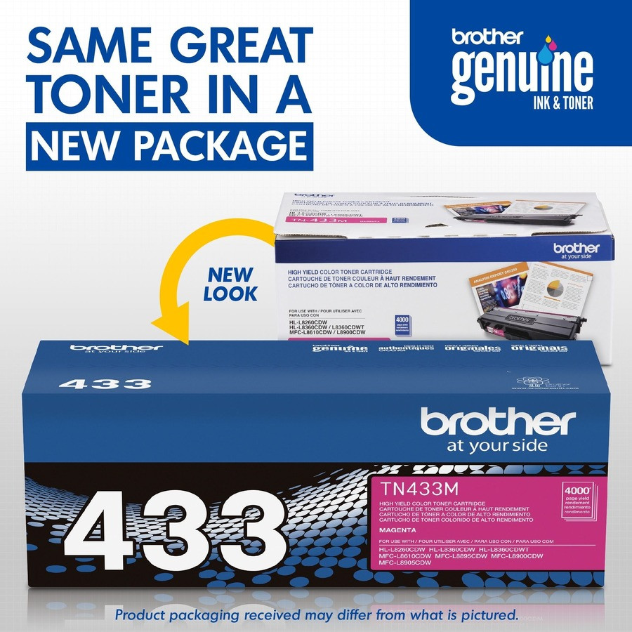 Brother Industries, Ltd Brother TN433M Brother TN433M Original High Yield Laser Toner Cartridge - Magenta - 1 Each