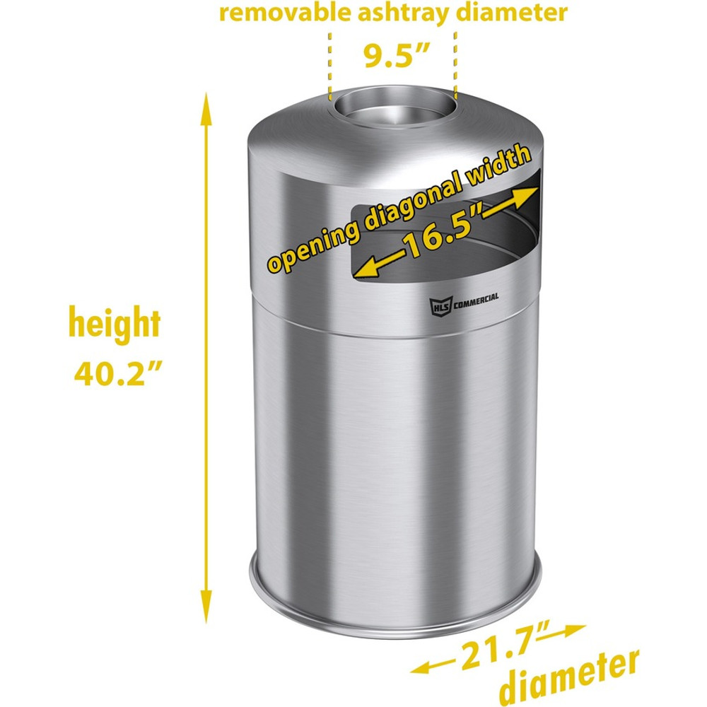 HLS Commercial HLS50DSI HLS Commercial 50-Gallon Dual Side-Entry Trash Can HLS Commercial HLS50DSI HLS Commercial 50-Gallon Dual Side-Entry Trash Can