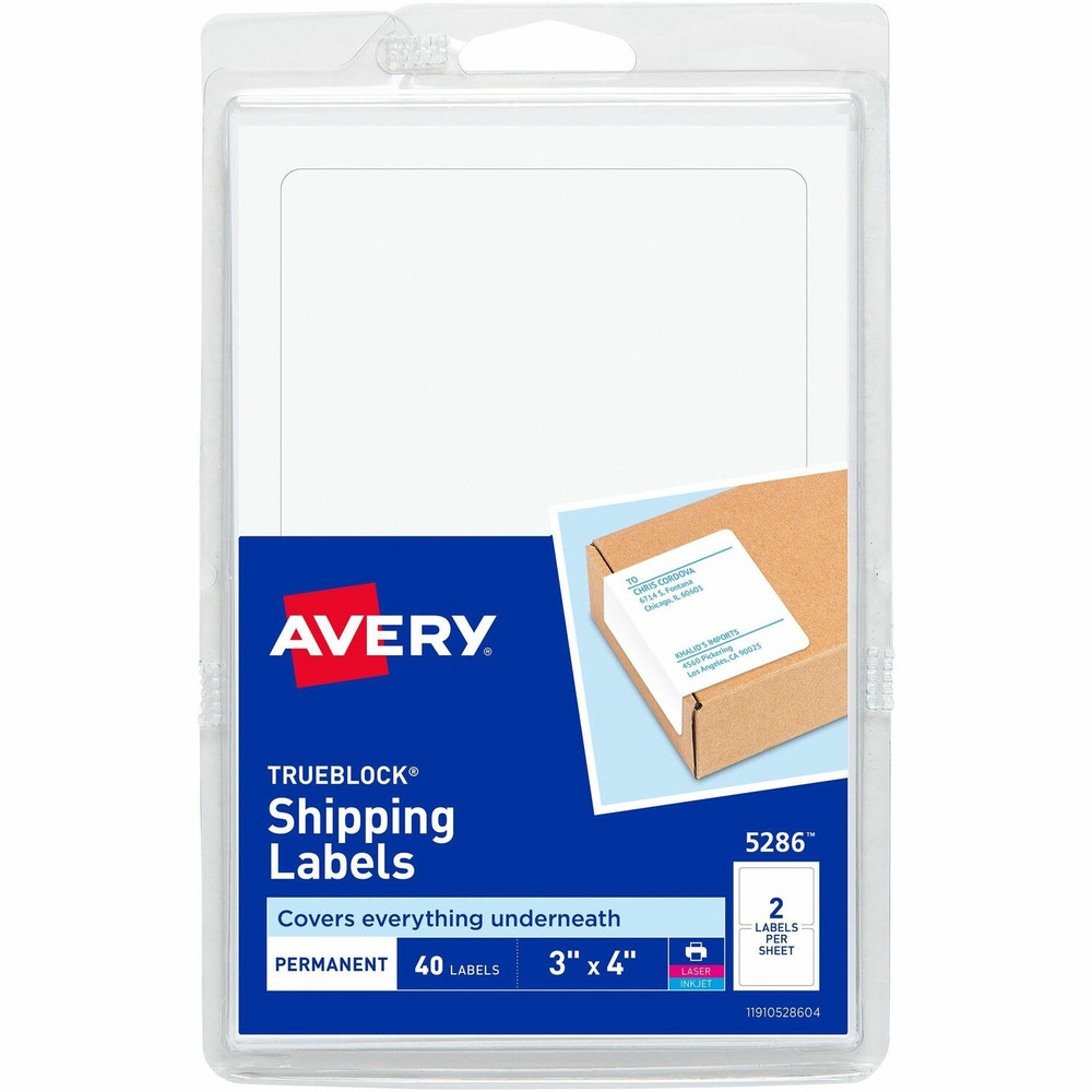 Avery Avery&reg; 05286 Avery&reg; TrueBlock Permanent Shipping Labels