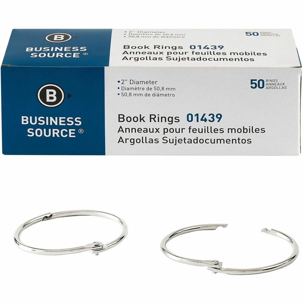 Business Source 01439 Business Source Standard Book Rings
