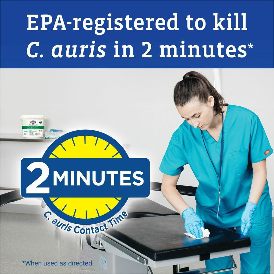 The Clorox Company Clorox Healthcare 30827CT Clorox Healthcare Hydrogen Peroxide Cleaner Disinfectant Wipes