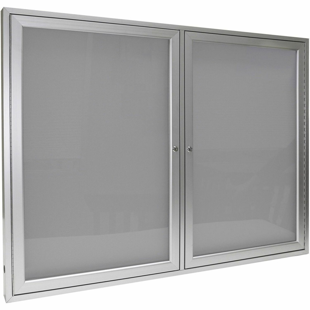 Ghent Manufacturing, Inc Ghent PA23660VX-193 Ghent 2 Door Enclosed Vinyl Bulletin Board with Satin Frame Ghent Manufacturing, Inc Ghent PA23660VX-193 Ghent 2 Door Enclosed Vinyl Bulletin Board with Satin Frame