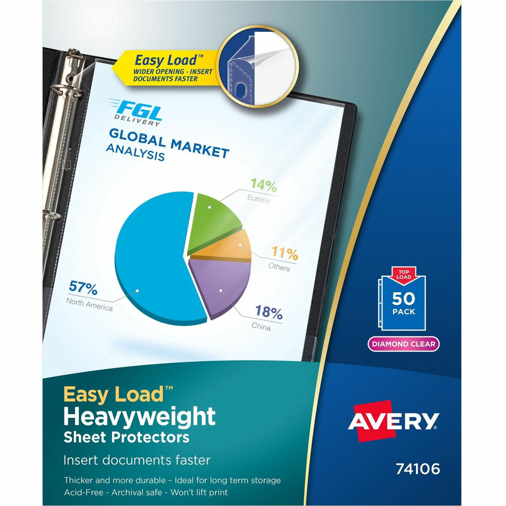 Avery Avery&reg; PV119-50 Avery&reg; Heavyweight Sheet Protectors