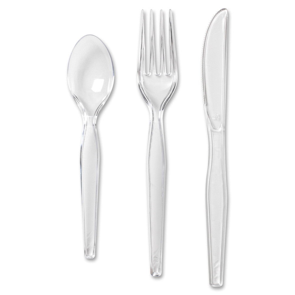 Georgia Pacific Corp. Dixie CH0180DX7 Dixie Heavyweight Disposable Forks, Knives & Teaspoons Keeper Pack Grab-N-Go by GP Pro