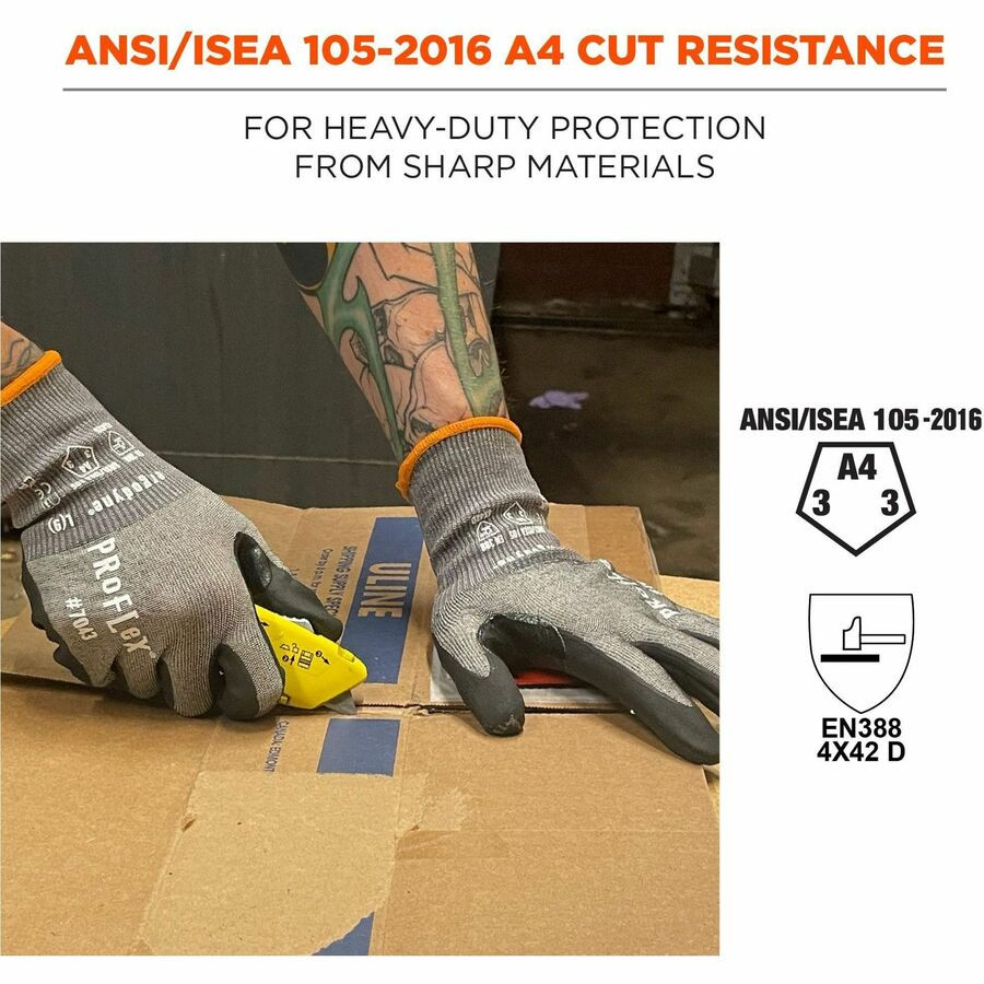 Tenacious Holdings, Inc Ergodyne 10516 Ergodyne 7043 Nitrile-Coated Cut-Resistant Gloves
