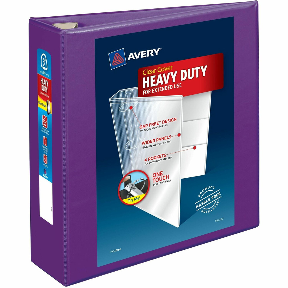 Avery Avery&reg; 79810 Avery&reg; Heavy-Duty View Purple 3" Binder (79810)