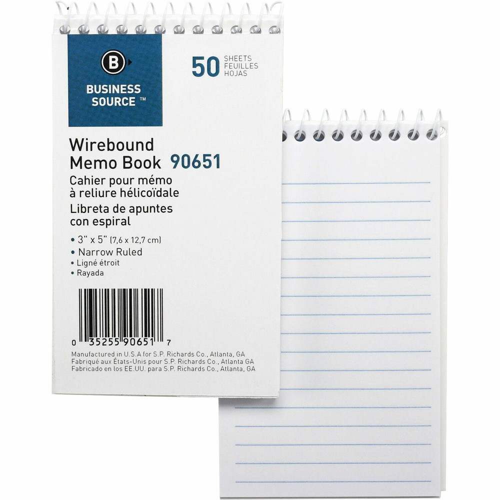 Business Source 90651 Business Source Wirebound Memo Books Business Source 90651 Business Source Wirebound Memo Books
