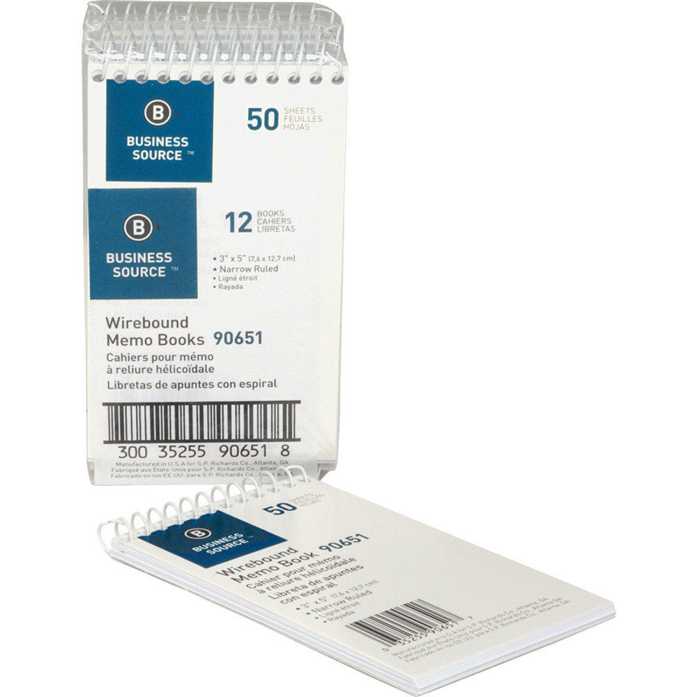 Business Source 90651 Business Source Wirebound Memo Books Business Source 90651 Business Source Wirebound Memo Books