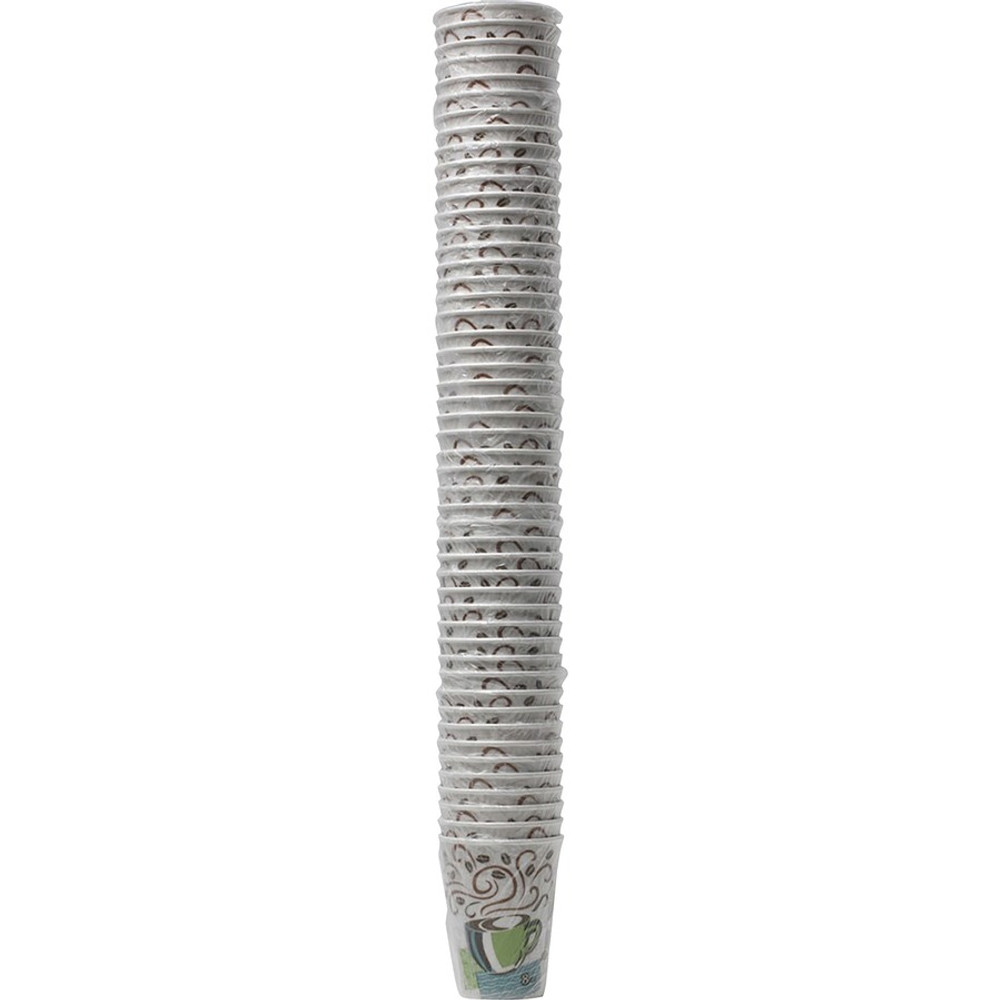 Georgia Pacific Corp. Dixie 5338CDWR Dixie PerfecTouch 8 oz Insulated Wrapped Paper Hot Coffee Cups by GP Pro