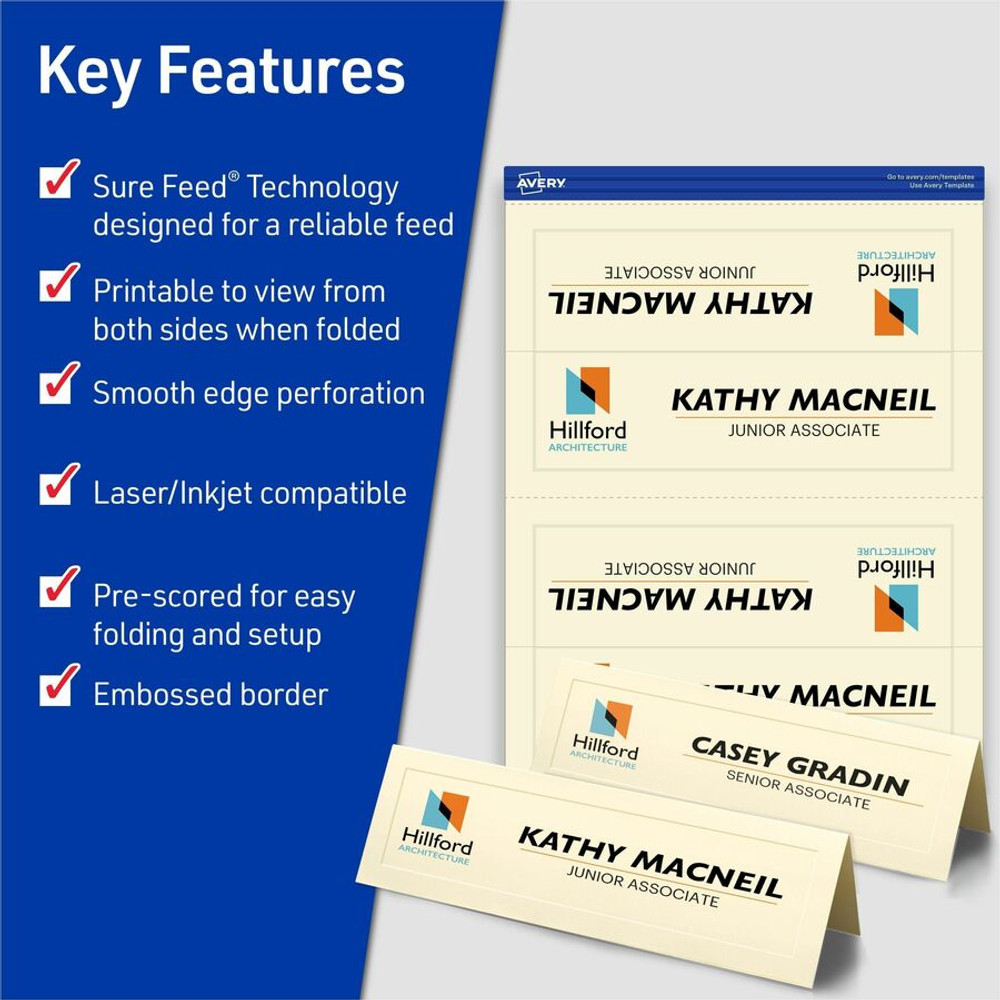 Avery Avery&reg; 5914 Avery&reg; Sure Feed Embossed Tent Cards