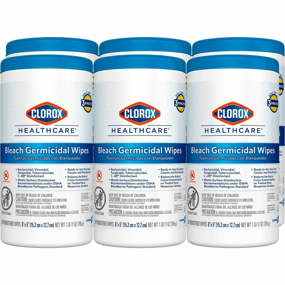 The Clorox Company Clorox Healthcare 30577PL Clorox Healthcare Bleach Germicidal Wipes The Clorox Company Clorox Healthcare 30577PL Clorox Healthcare Bleach Germicidal Wipes