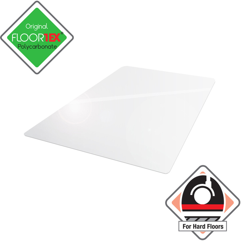 Floortex 1220019ER Ultimat&reg; Polycarbonate Rectangular Chair Mat for Hard Floor - 48" x 79"