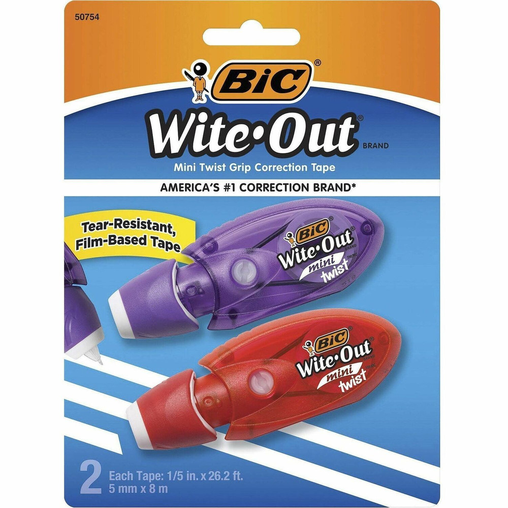 BIC WOMTP21 BIC Wite-Out Mini Correction Tape 2-pack BIC WOMTP21 BIC Wite-Out Mini Correction Tape 2-pack