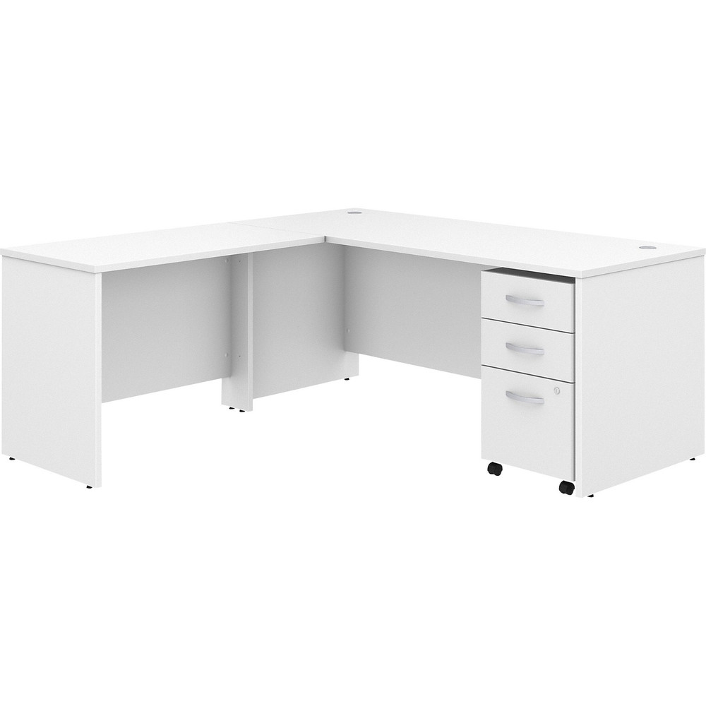 Bush Industries, Inc Bush Business Furniture STC007WHSU Bush Business Furniture Studio C 72W X 30D L Shaped Desk With Mobile File Cabinet And 42W Return