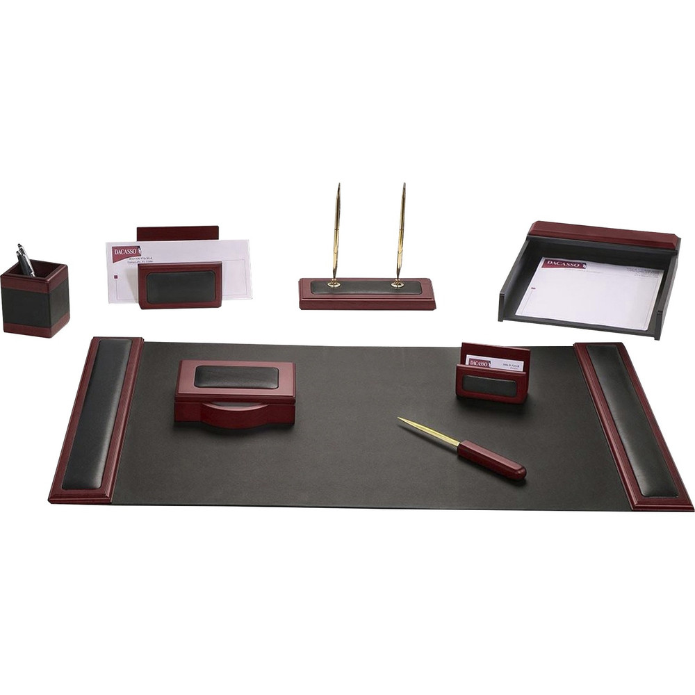 Dacasso Limited, Inc Dacasso D8012 Dacasso Rosewood & Leather Desk Set
