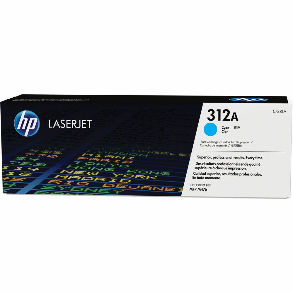 HP Inc. HP CF381A HP 312A (CF381A) Original Laser Toner Cartridge - Single Pack - Cyan - 1 Each