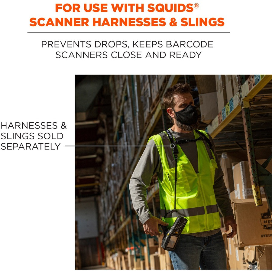 Tenacious Holdings, Inc Squids 19165 Squids 3133 Barcode Scanner Lanyard - Loop Attachment Replacements (10-Pack)