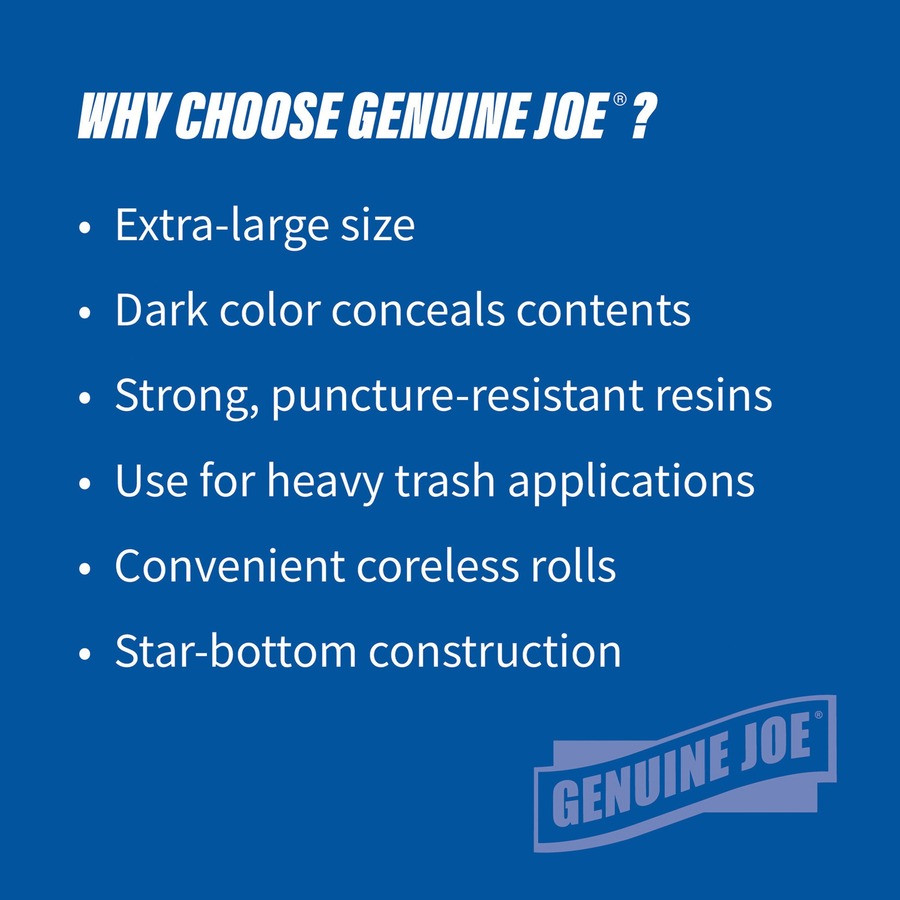 Genuine Joe 70343PL Genuine Joe Maximum Strength Trash Can Liner