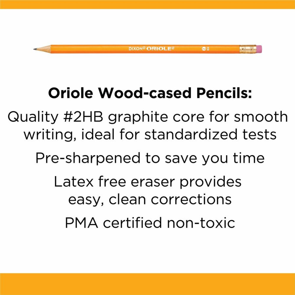 Dixon Ticonderoga Company Dixon 12866 Dixon Oriole HB No. 2 Pencils