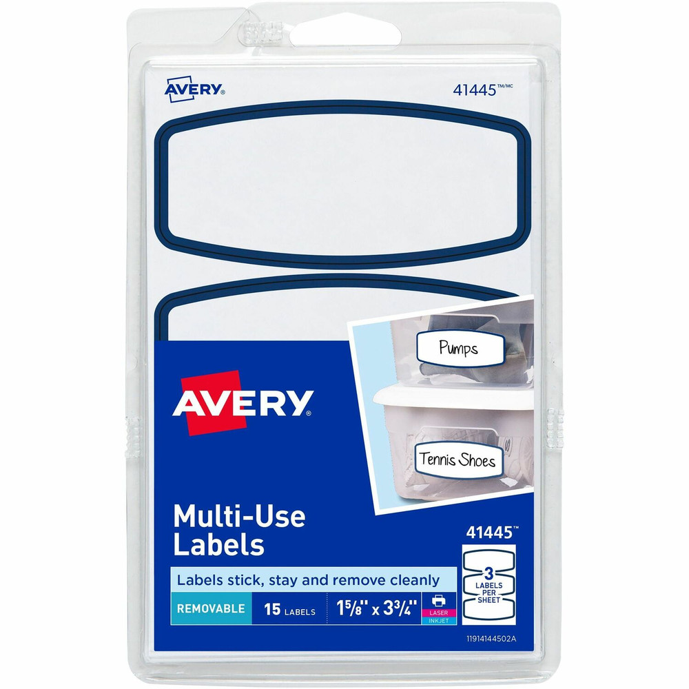 Avery Avery&reg; 41445 Avery&reg; Blue Border Removable Multi-Use Labels